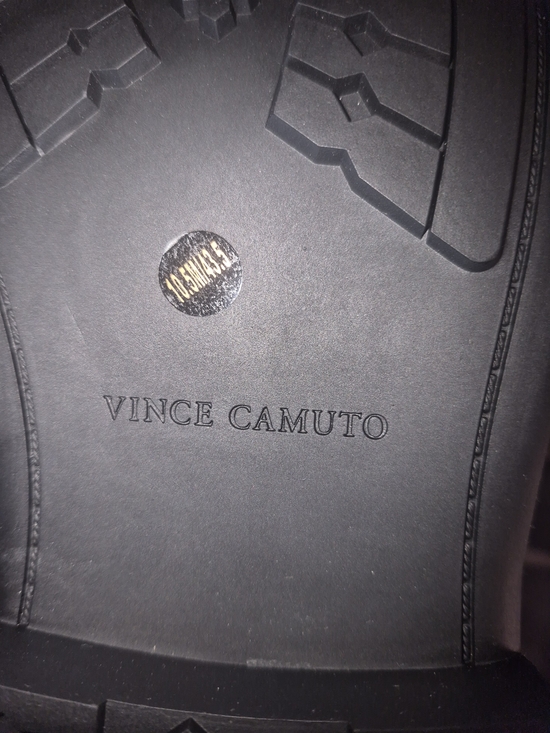 Vince Camuto Black Brogue Lace-Up Ankle Boots